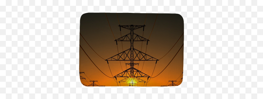Power Lines And Setting Sun Bath Mat U2022 Pixers - We Live To Change Electrical Network Png,Power Lines Png