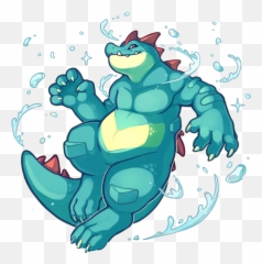 Feraligatr Pokemon Notmyart Sticker By Aaaaaaaaaa Aa - Feraligatr Png,Feraligatr Png