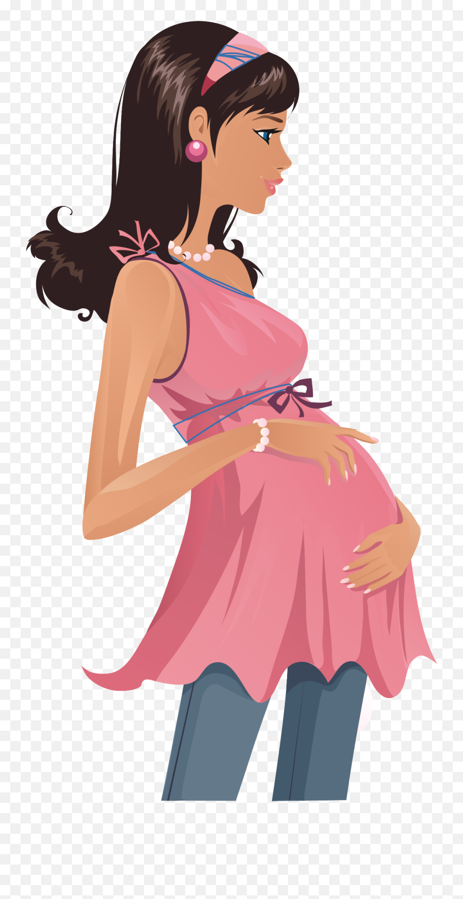 Pregnant Woman Png - Teenage Woman Test Transprent Png Free Mujer Embarazada De Caricatura,Pregnant Woman Png