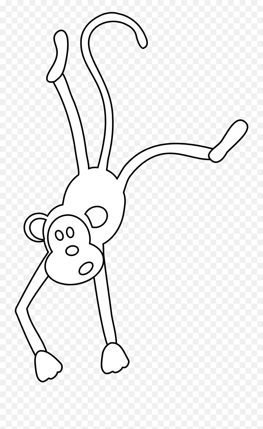 Png Monkey Black And White Transparent - Animais Desenhos Para Colorir,Monkey Transparent Background