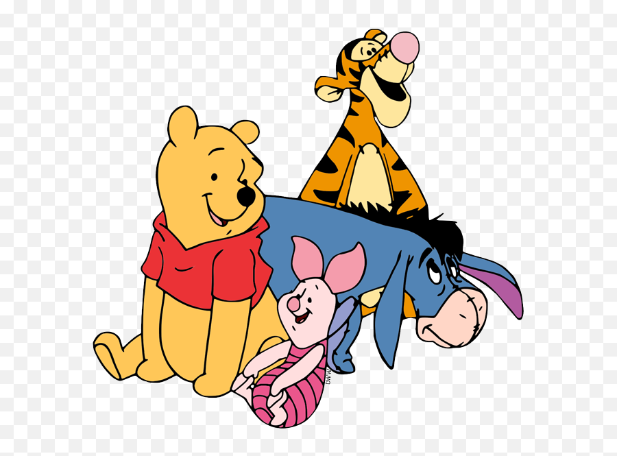 Winnie The Pooh Piglet Tigger And Eeyore Clip Art Disney - Pooh Tigger Piglet Eeyore Png,Piglet Png