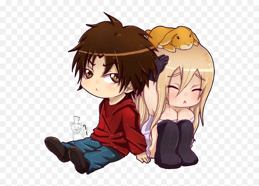 Download Free Chibi Couple Anime Png Icon - Anime Girl And Boy,Girl Football Icon