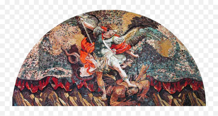Saint Michael Icon Mosaic Marble - Supernatural Creature Png,Icon Painter
