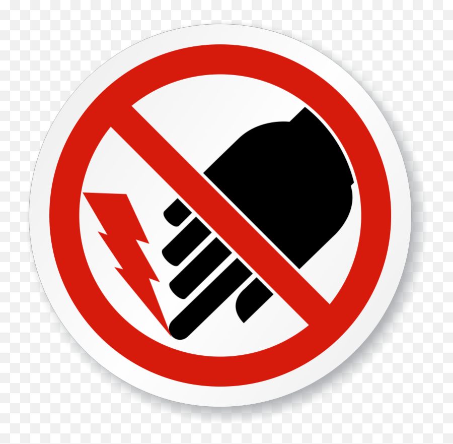 Iso Do Not Touch Electric Hazard Sign Sku Is - 1059 Don T Touch Png,Prohibited Sign Png