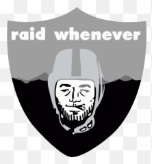 Oakland Raiders Smoking Weed Logo Fabric Transfer - png