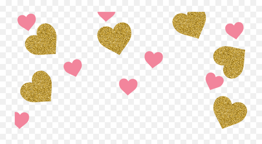 Transparent Confetti Background Vector Png - Pink And Gold Pink Heart Background Vector Png,Gold Confetti Png