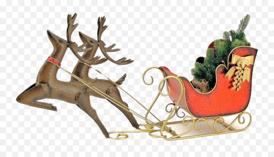 Reindeer Sleigh Png Picture Mart - Reindeer,Sleigh Png