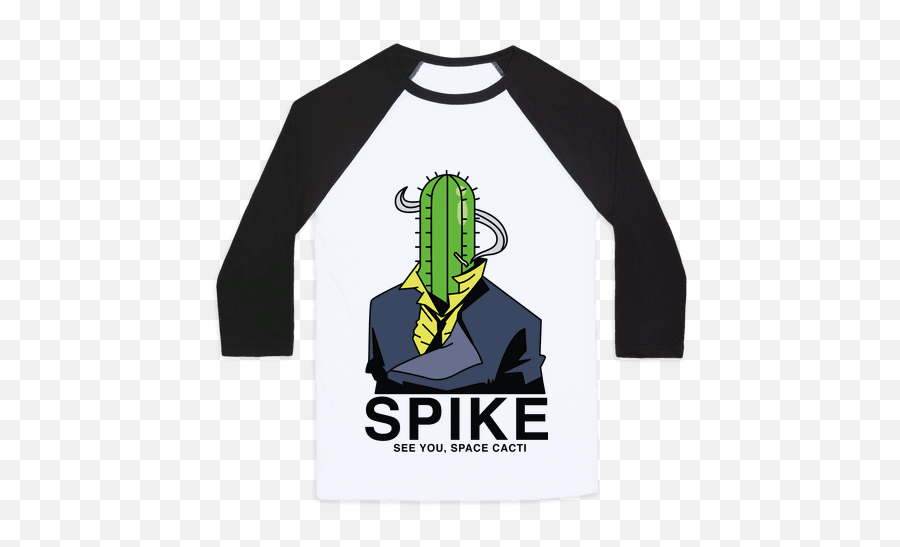 Spike Cactus Cowboy Bebop Baseball Tee - Don T Touch Me Cactus Logo Png,Dat Boi Png