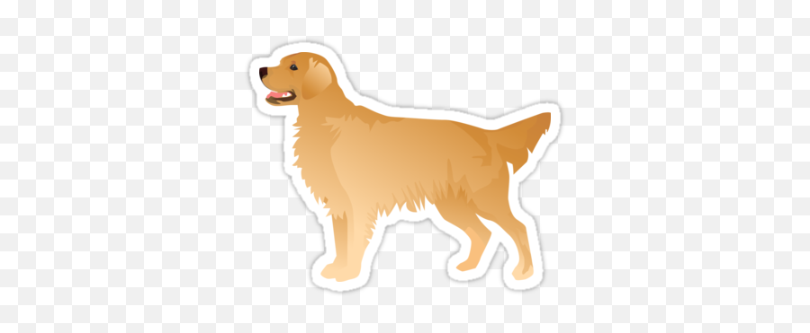 Golden Retriever Basic Breed Silhouette - Dog Stickers Golden Retriever Png,Golden Retriever Transparent