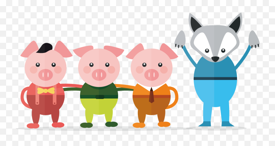 Banner Royalty Free Download Fairy Tale - Three Little Pigs Png,Pigs Png