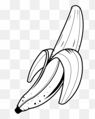 Download Peeled Banana - Peeling A Clipart Black And png