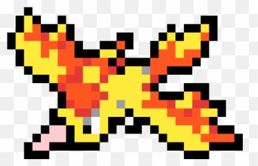 Pixilart - Moltres Pokemon By Sealdijon Shiny Moltres Pixel Art Png,Moltres Png