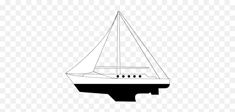 Clipart Transparent Background - Black And White Sailboat Transparent Background Png,Sailboat Transparent Background