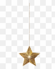 Star Clip Transparent Stock Png Files - Golden Hanging