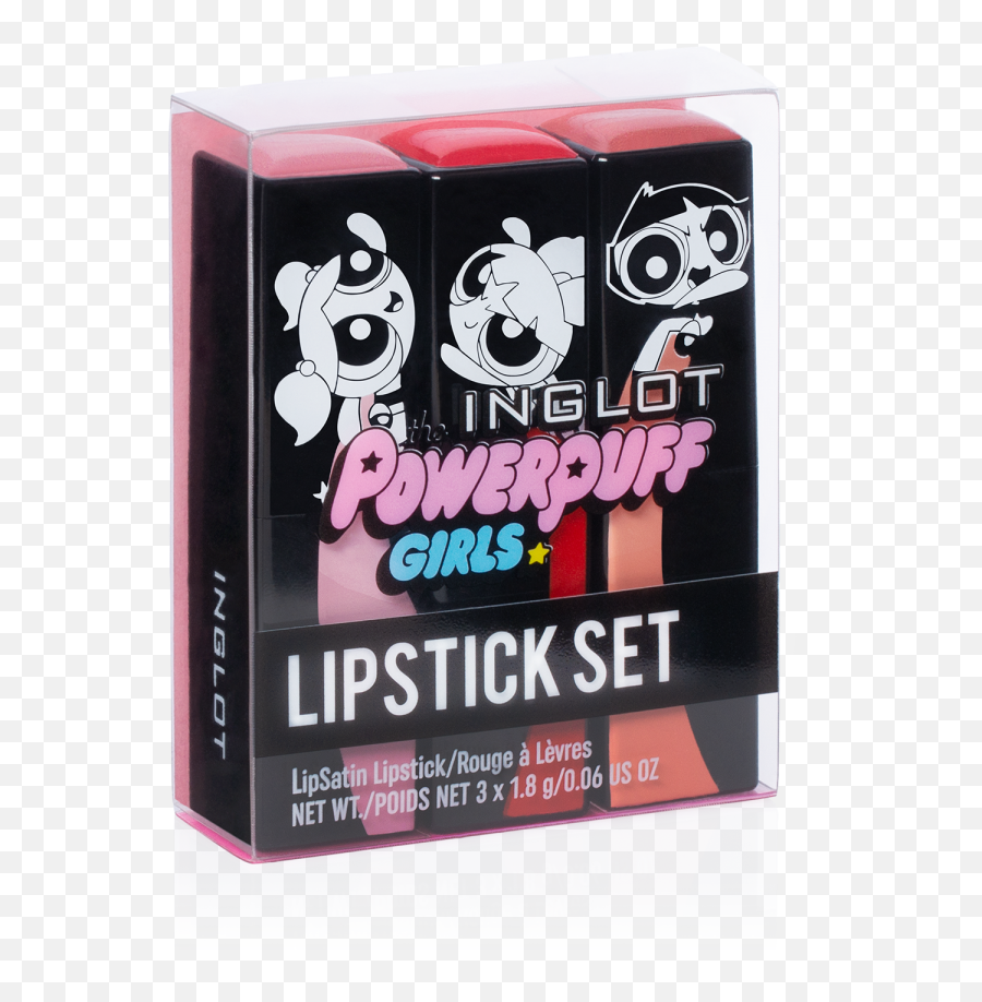 The Powerpuff Girls Lipsatin Lipstick Set - Sets Inglot Box Png,Powerpuff Girls Transparent