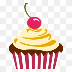 Icing Muffin Birthday Cake Chocolate - Transparent Background Cupcake Clipart Png,Cake Transparent Background
