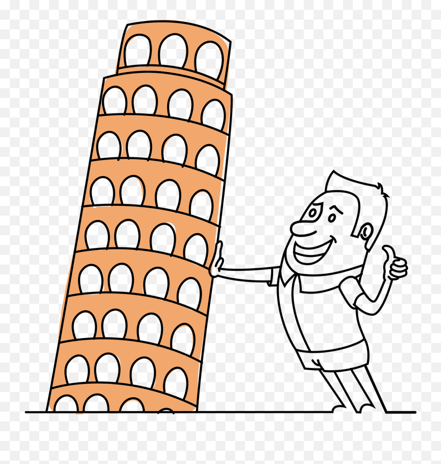 Towers Clipart Leaning Tower Pisa - Leaning Tower Of Pisa Comic Png,Leaning Tower Of Pisa Png