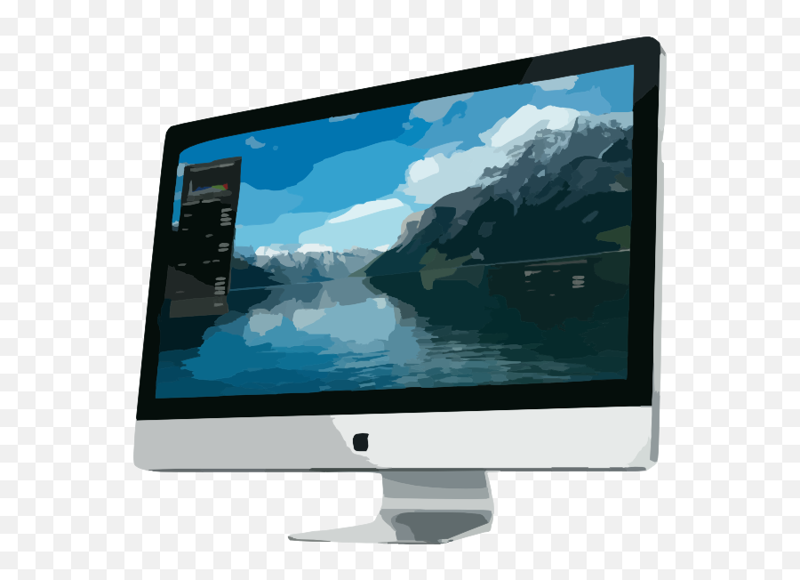 Tv Clip Art - Vector Clip Art Online Royalty Apple Imac 27 Png,Flat Screen Tv Png