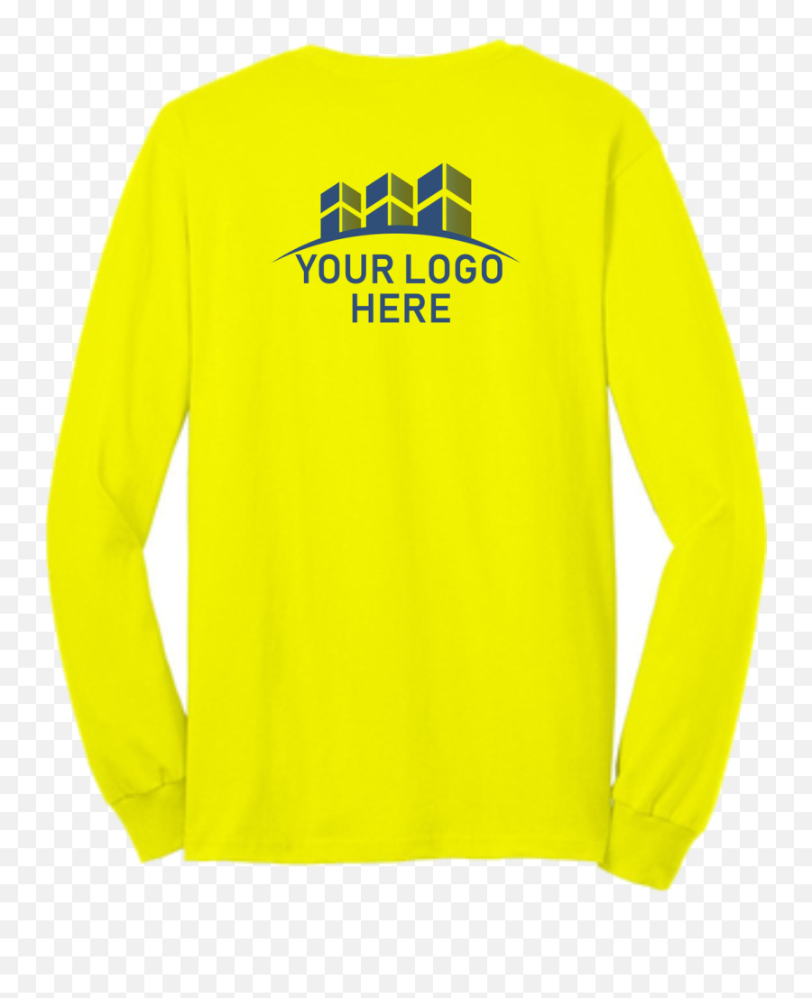 Safety Green Long Sleeve T - Shirt With Pocket 5050 Cottonpoly Preshrunk Custom Printing Available Sweatshirt Png,Green Tshirt Png