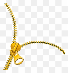 Library Gold Zip Fastener Transprent - Transparent Zipper Png