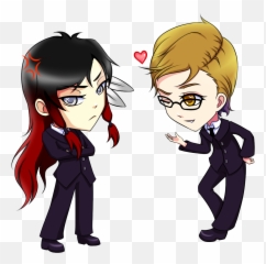 Com Chibi Couple U2014 Weasyl - Fictional Character Png,Anime Couple Png