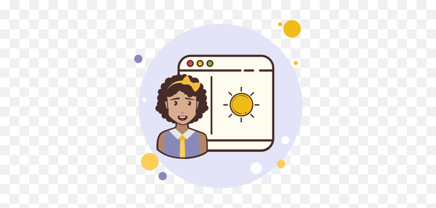 Lady Window Sun Icon - Free Download Png And Vector Your Favorite Kind Of Weather,Cartoon Sun Png