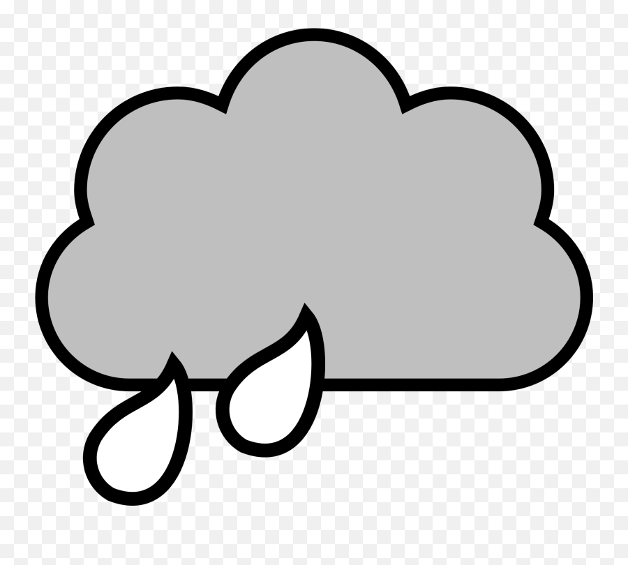 Cloudy Clipart Black And White - Rain Cloud Clipart Rain Clipart Black And White Free Png,Cloud Clipart Transparent