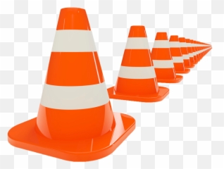 Traffic Cone Line Illustration - Traffic Cones Png,Cone Png
