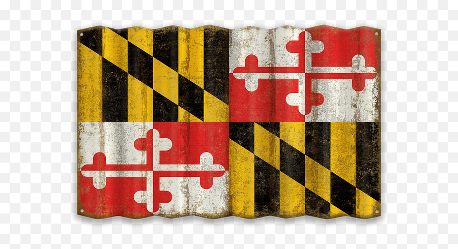 Maryland Corrugated State Flag - Maryland Flag Drawing Png,Maryland Flag Png