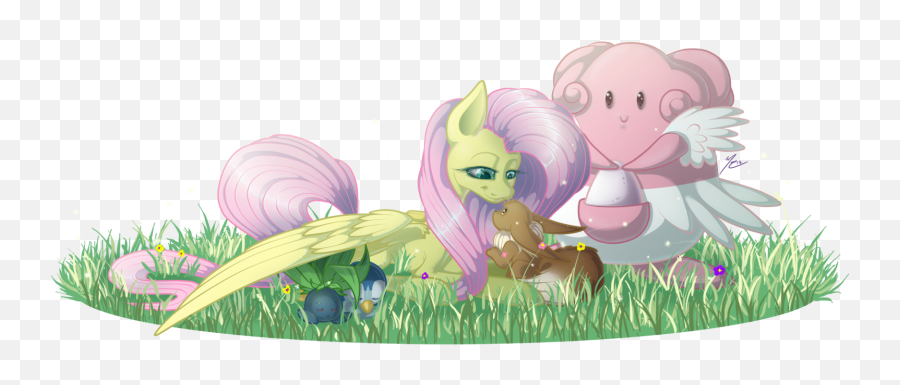 Blissey Eevee Fluttershy Oddish And Piplup Pokemon - Background Cute Eve Pokemon Png,Piplup Png