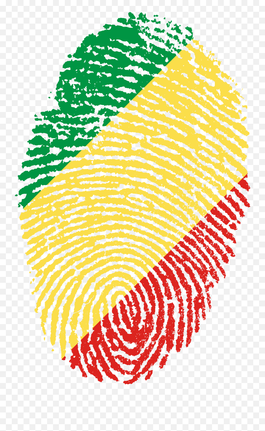 Download Hd Congo Flag Fingerprint Country 654981 - Trinidad Fingerprint Philippines Png,Trinidad Flag Png