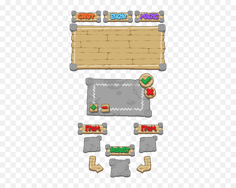 Wooden Hud Pixeljointcom - Language Png,Hud Icon