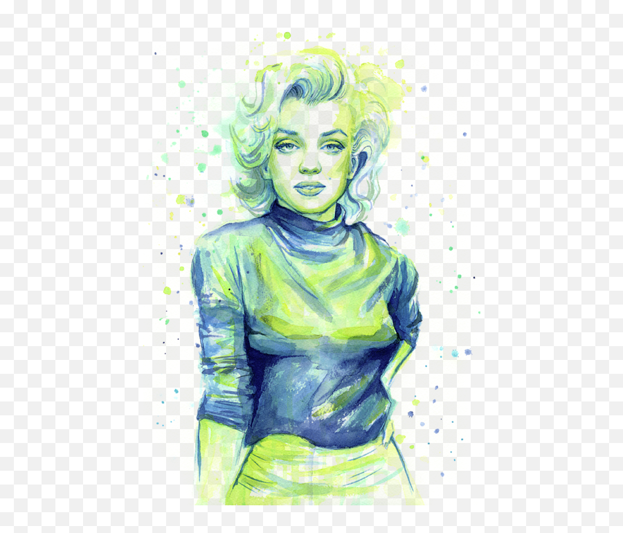 Marilyn Monroe T - Shirt Marilyn Monroe Water Painting Png,Marilyn Monroe Icon