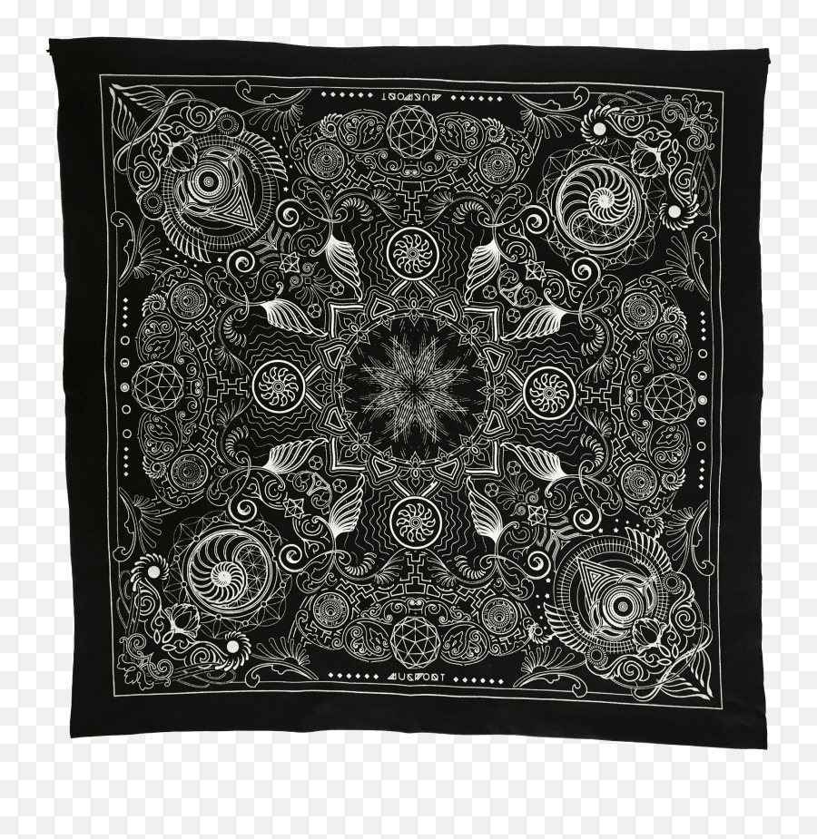 Nautilus Bandana - Black And Silver Mugwort Designs Png,Bandana Png