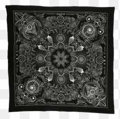 Nautilus Bandana - Black And Silver Mugwort Designs Png,Bandana Png