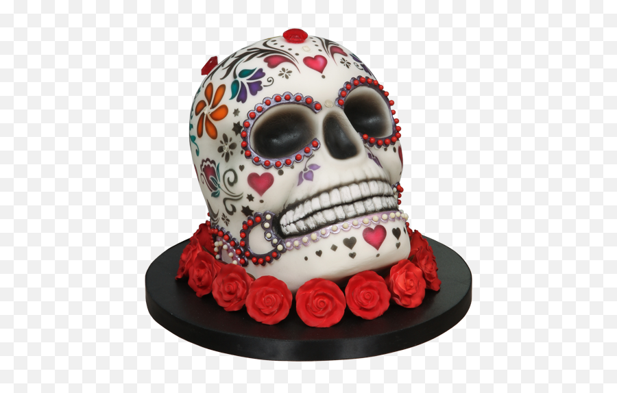 Day Of The Dead Airbrushed Cake Tutorial By Lisa Munro - Day Of The Dead Skull Cake Png,Day Of The Dead Png