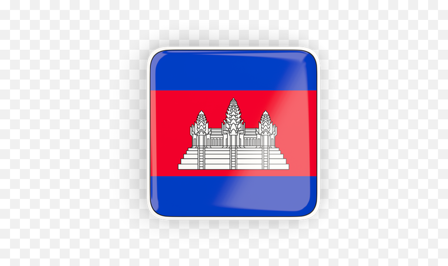 Square Icon With Frame Illustration Of Flag Cambodia - Cambodian Flag Hd Png,Icon Frames