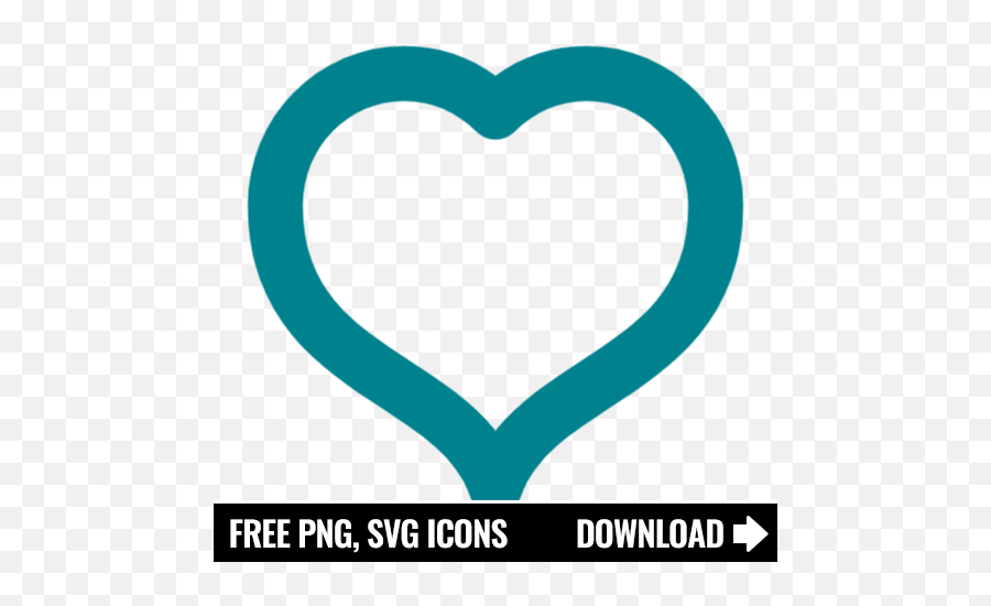 Free Green Empty Heart Icon Symbol Png Svg Download - Language,What App Has A Blue Heart Icon