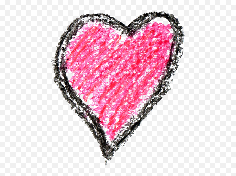 6 Crayon Heart Drawing Transparent - Crayon Colored Heart Png,Drawn Heart Png