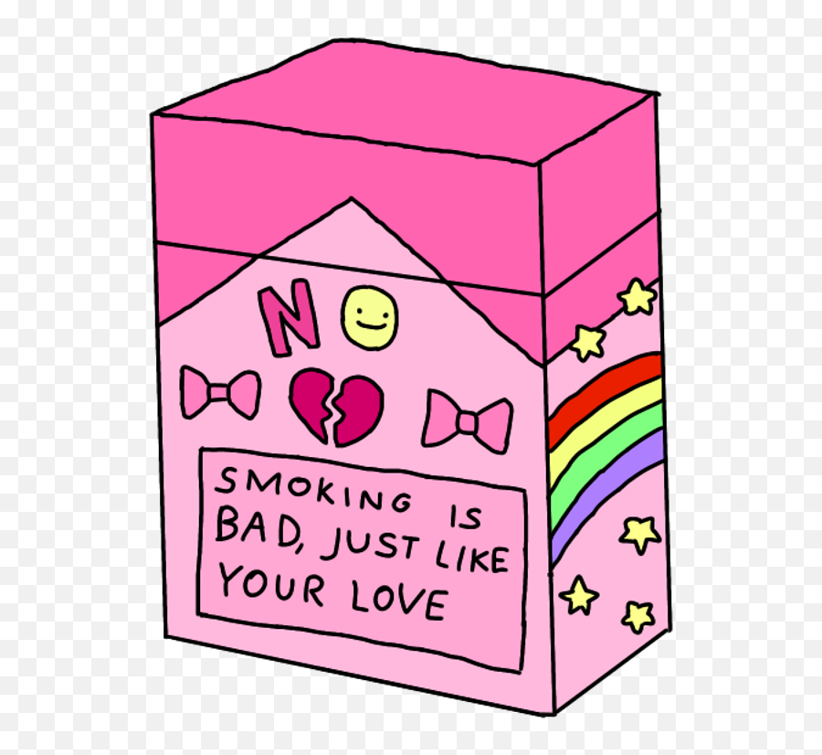 Heart Rainbow Star Stars Bad Love - Aesthetic Cigarettes Stickers Png,Rainbow Smoke Png