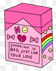 Heart Rainbow Star Stars Bad Love - Aesthetic Cigarettes Stickers png