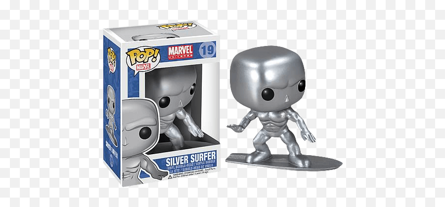 Fantastic 4 - Silver Surfer Pop Vinyl Bobble Figure Marvel Funko Pop Silver Surfer Png,Silver Surfer Png