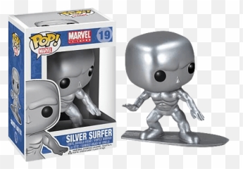 Fantastic 4 - Silver Surfer Pop Vinyl Bobble Figure Marvel Funko Pop Silver Surfer Png,Silver Surfer Png
