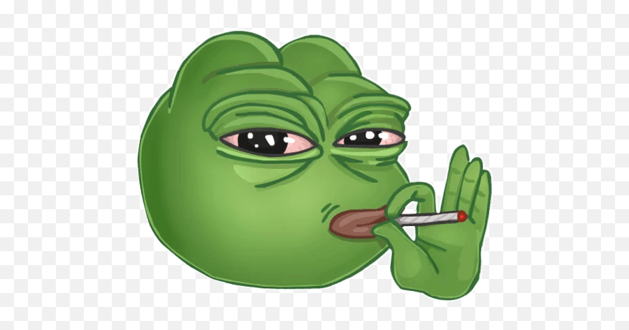 Pepe The Frog Youtube Sticker Telegram - Pepe Joint Png,Pepe The Frog Transparent
