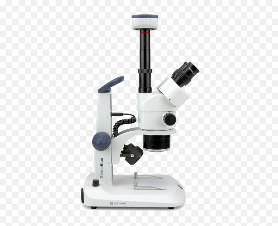 Euromex Sb3903 - P Stereoblue Trinocular Stereo Zoom Microscope 7x 45x Pillar Stand Png,Microscope Transparent