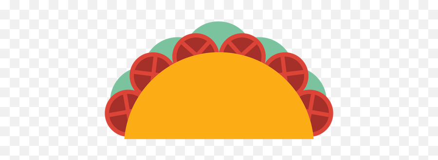 Taco Tomato Slice Lettuce Flat - Circle Png,Tomato Slice Png