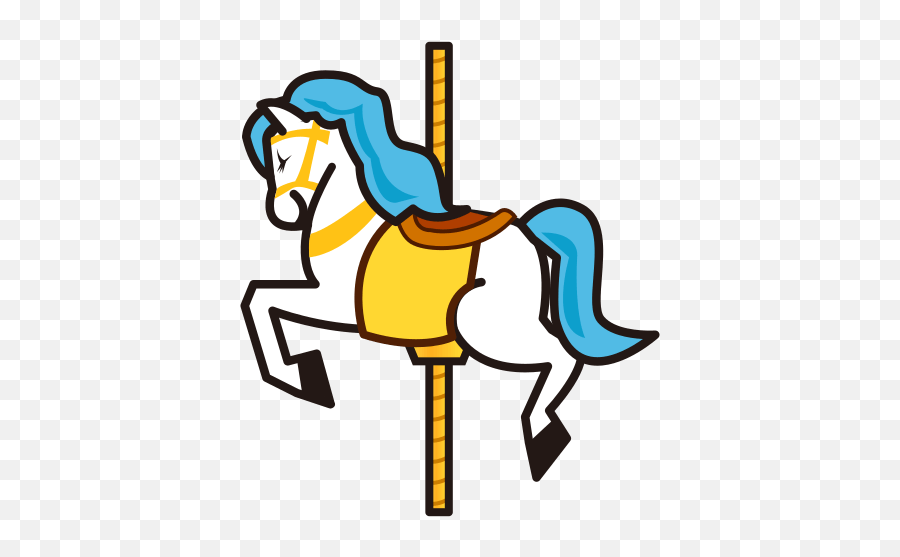 Carousel Horse Emoji For Facebook - Simple Carousel Horse Clipart Png,Horse Emoji Png