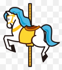 Carousel Horse Emoji For Facebook - Simple Carousel Horse Clipart Png,Horse Emoji Png
