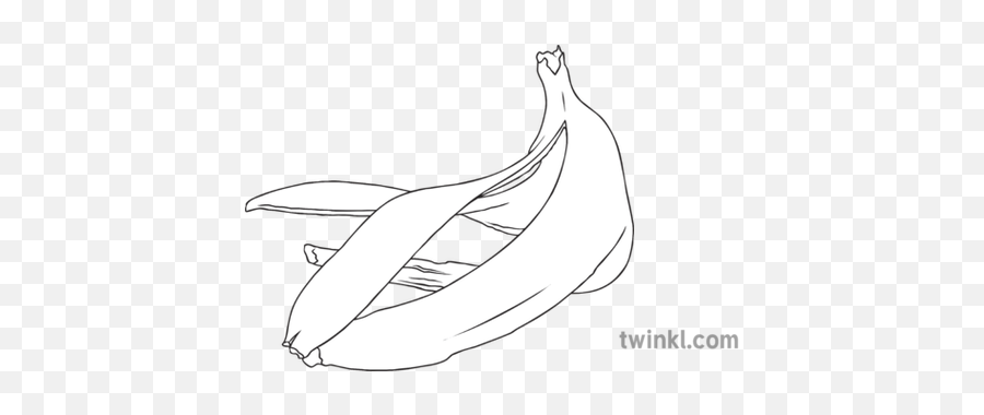 Banana Peel Geography Disposable Waste Food Secondary Bw Rgb - Line Art Png,Banana Peel Png