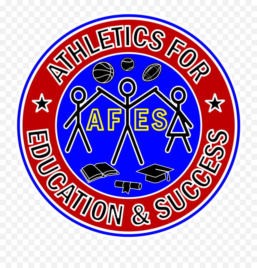 Afes Logo 1020 Blue Border Athletics For Education - Circle Png,Blue Border Png